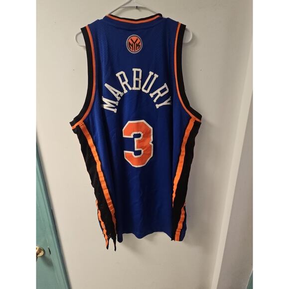 Vintage Reebok Authentic New York Knicks Stephon Marbury 3 Sewn Jersey Men’s 2XL - Picture 9 of 12